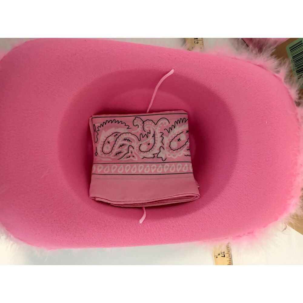 Boohoo Women's Halloween Feathered Cowboy Hat & Bandana - Picture 7 of 8
